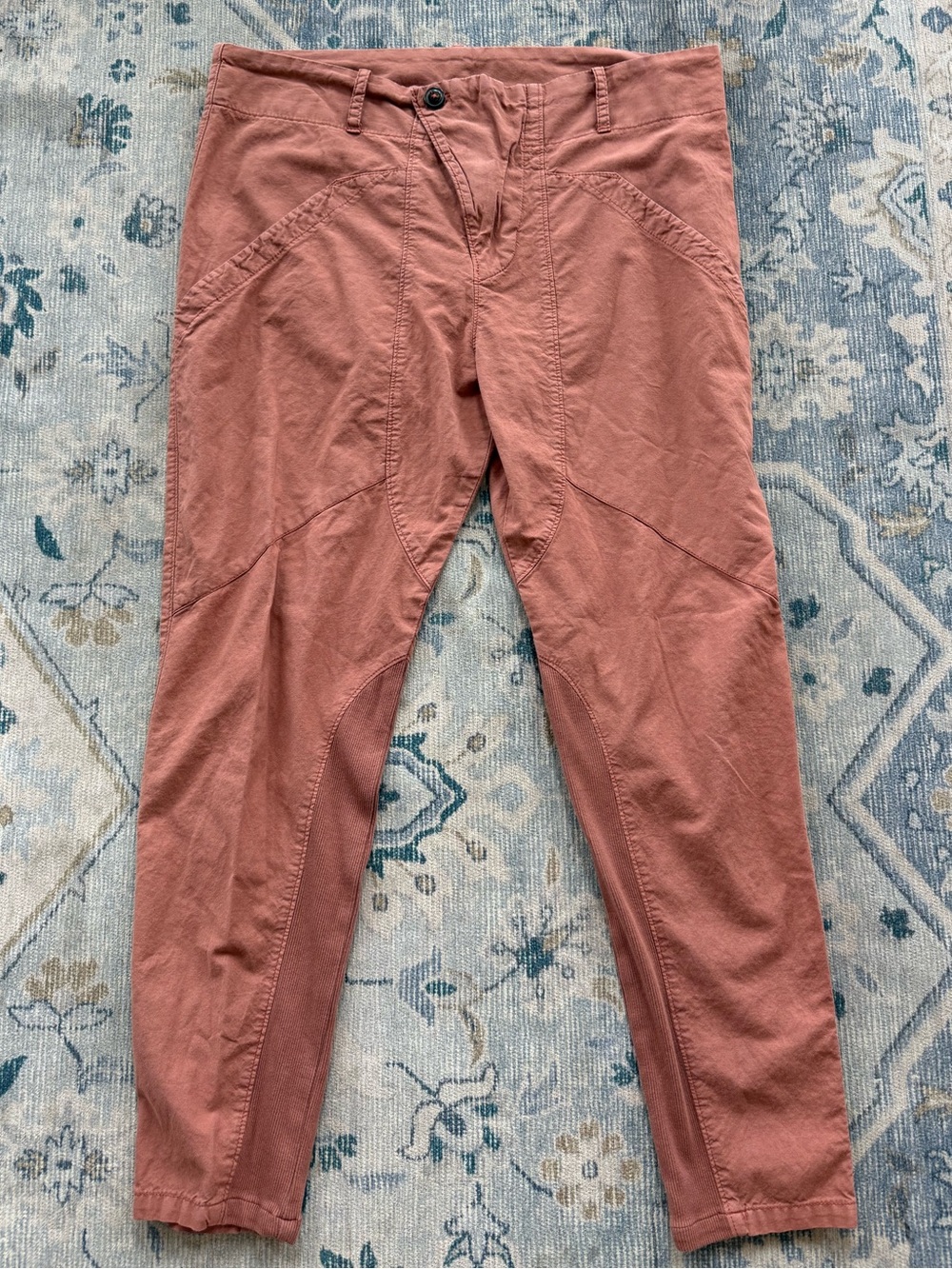 Prairie Underground Women's Busing Pant Light Coral Organic Cotton Straight Leg